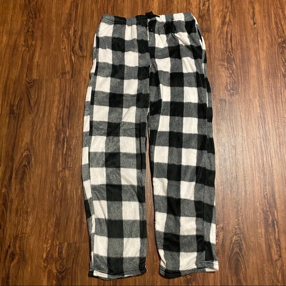 Essential Loungewear Minky Fleece Men’s Black Pjs - Picture 1 of 2